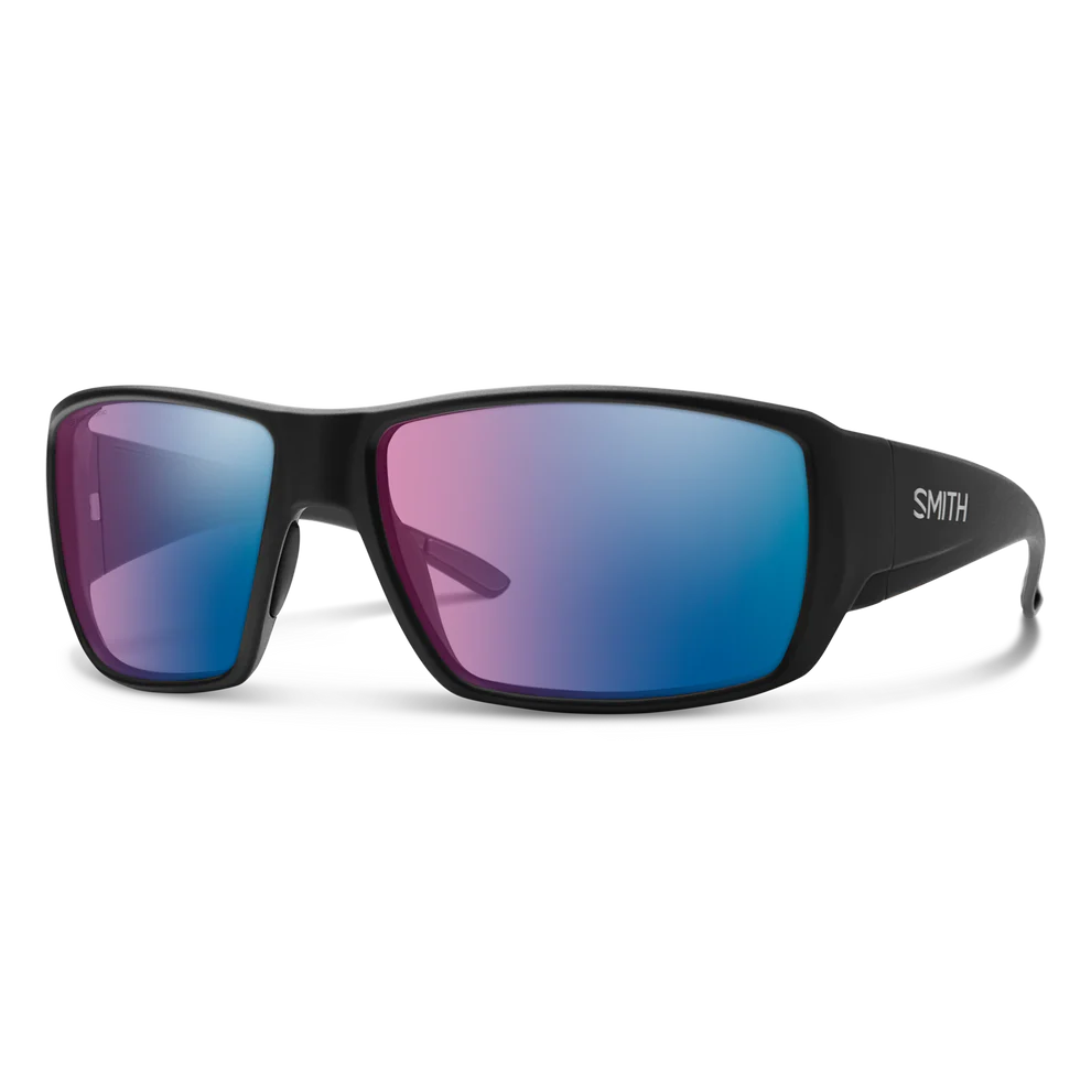 Smith Guide's Choice Polarized Sunglasses-Sunglasses-Smith-Matte Black Frame w/ Rose Blue Mirror-Tackle World