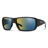 Smith Guide Choice XL Polarized Sunglasses-Sunglasses-Smith-Matte Black Frame w/ Yellow Blue Mirror-Tackle World
