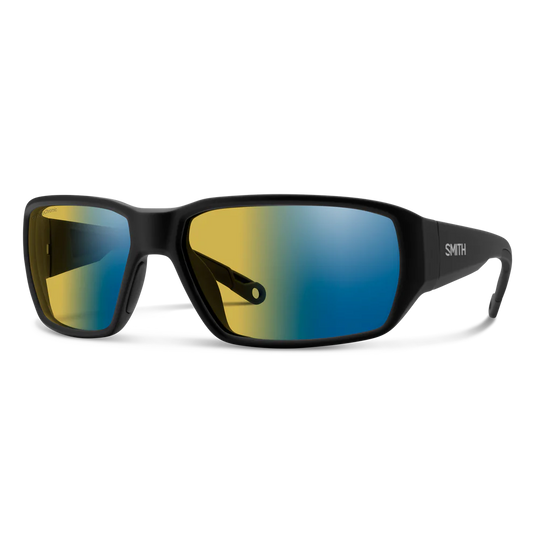 Smith Hookset Polarized Sunglasses-Sunglasses-Smith-Matte Black Frame w/ Yellow Blue Mirror-Tackle World
