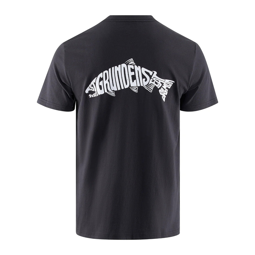 Grundens Eat Your Words HD Pocket Short Sleeve T-Shirts-Apparel-Grundens-Salmon Graphic Black-M-Tackle World