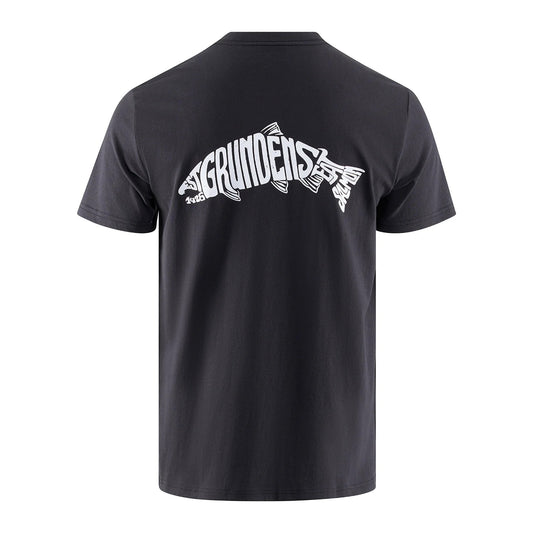 Grundens Eat Your Words HD Pocket Short Sleeve T-Shirts-Apparel-Grundens-Salmon Graphic Black-M-Tackle World