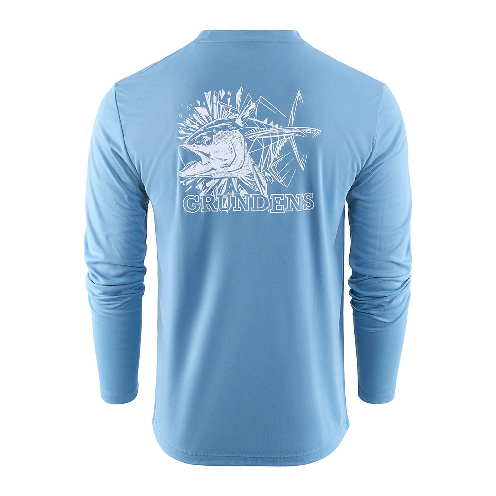 Grundens Tuna Torpedo LS Tech Tee-Apparel-Grundens-Captain's Blue-M-Tackle World
