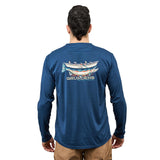 Grundens Drift Boat LS Tech Tee-Apparel-Grundens-Blue Abyss-M-Tackle World