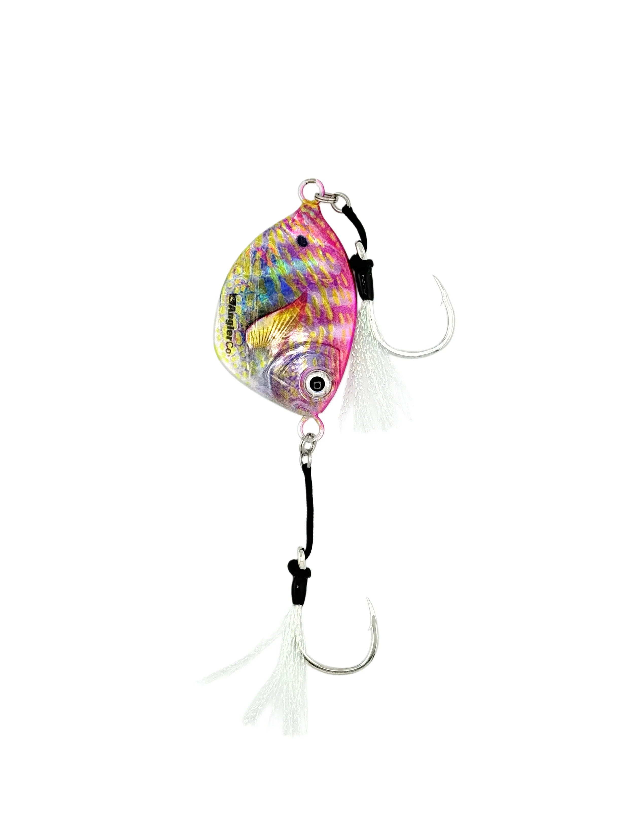 AnglerCo Imposter Slow Pitch Jigs-Lures-AnglerCo-100g-Lane Snapper (Pink-Yellow Natural)-Tackle World