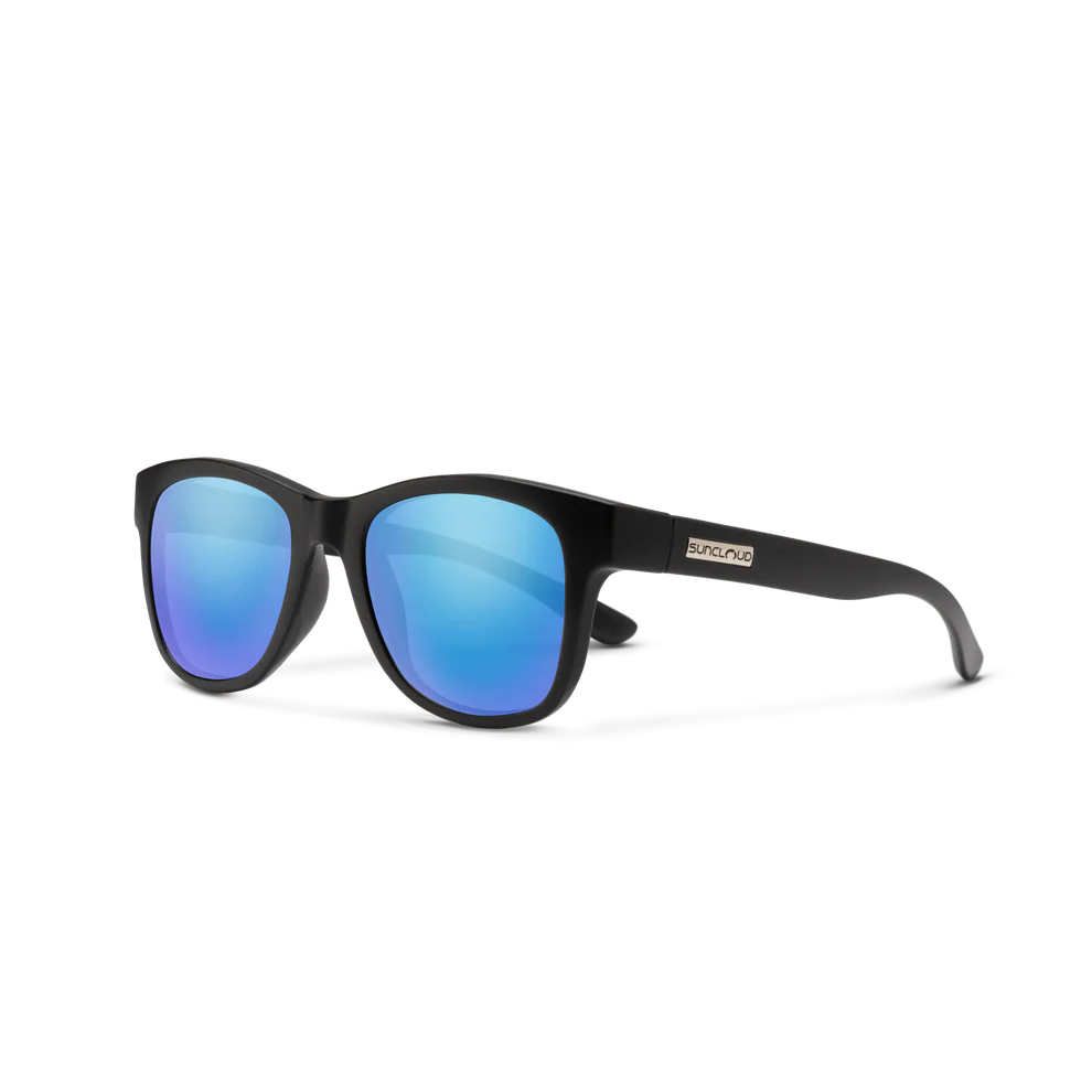 Suncloud Leeway Polarized Sunglasses-Sunglasses-Suncloud-Matte Black Frame w/ Blue Mirror-Tackle World