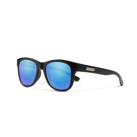 Suncloud Leeway Polarized Sunglasses-Sunglasses-Suncloud-Matte Black Frame w/ Blue Mirror-Tackle World