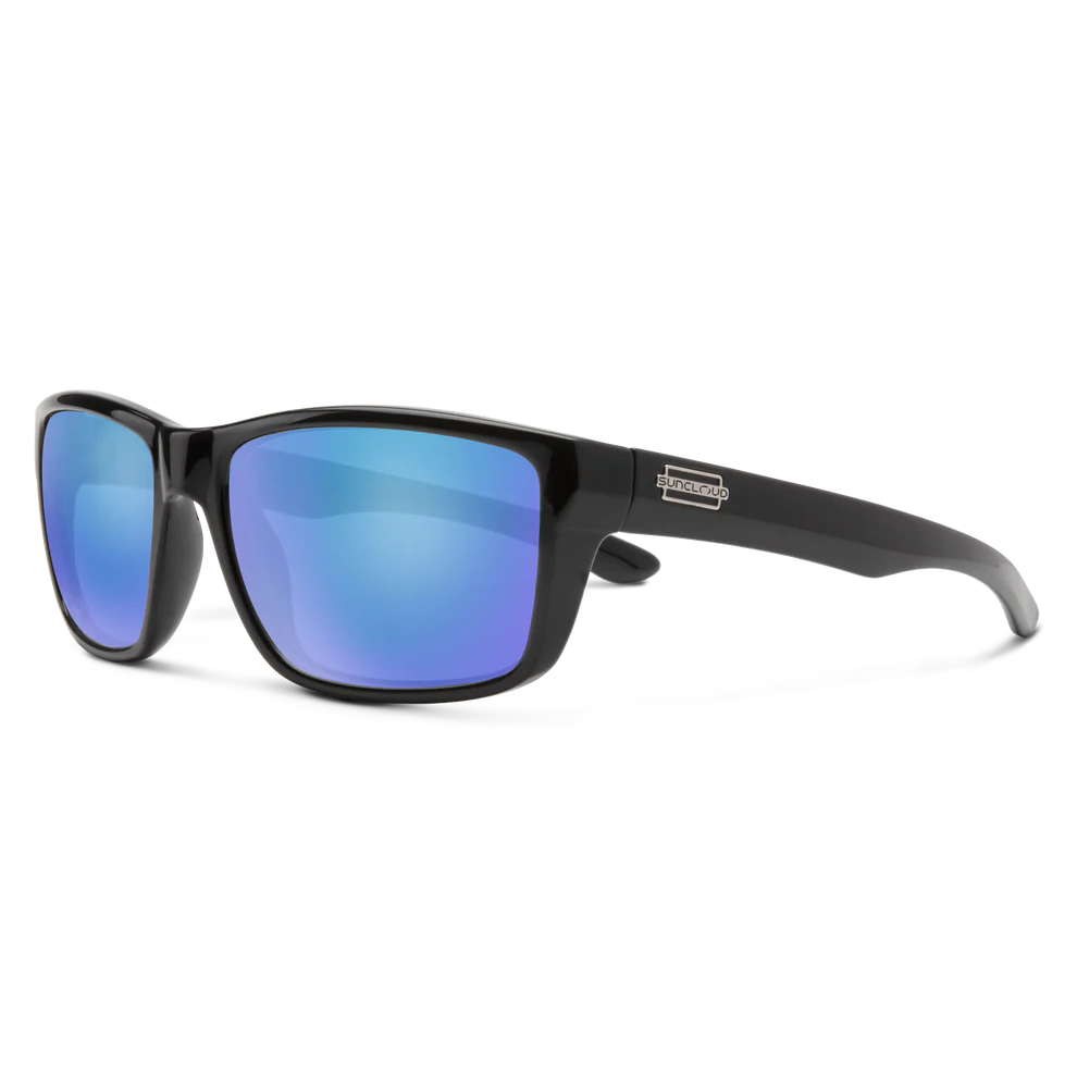Suncloud Mayor Polarized Sunglasses-Sunglasses-Suncloud-Matte Black Frame w/ Blue Mirror-Tackle World