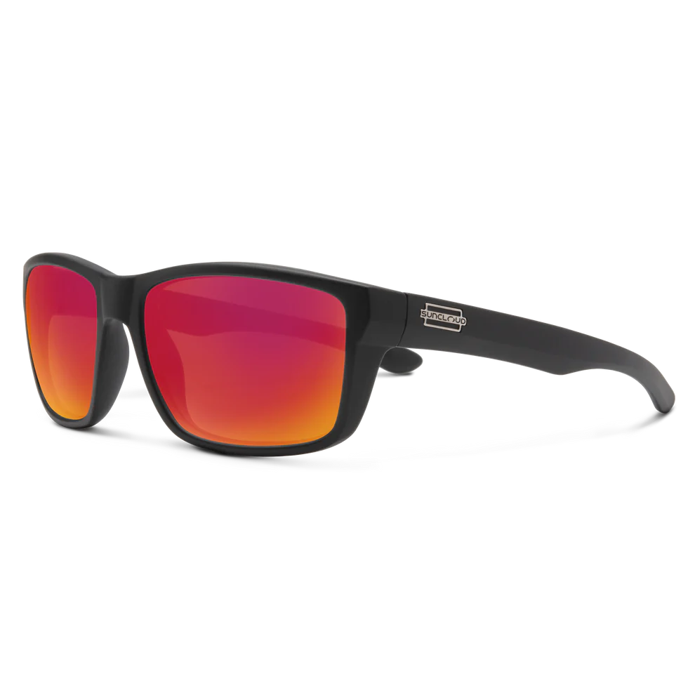 Suncloud Mayor Polarized Sunglasses-Sunglasses-Suncloud-Matte Black Frame w/ Red Mirror-Tackle World
