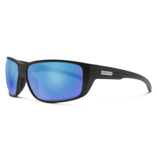 Suncloud Milestone Polarized Sunglasses-Sunglasses-Suncloud-Matte Black Frame w/ Blue Mirror-Tackle World
