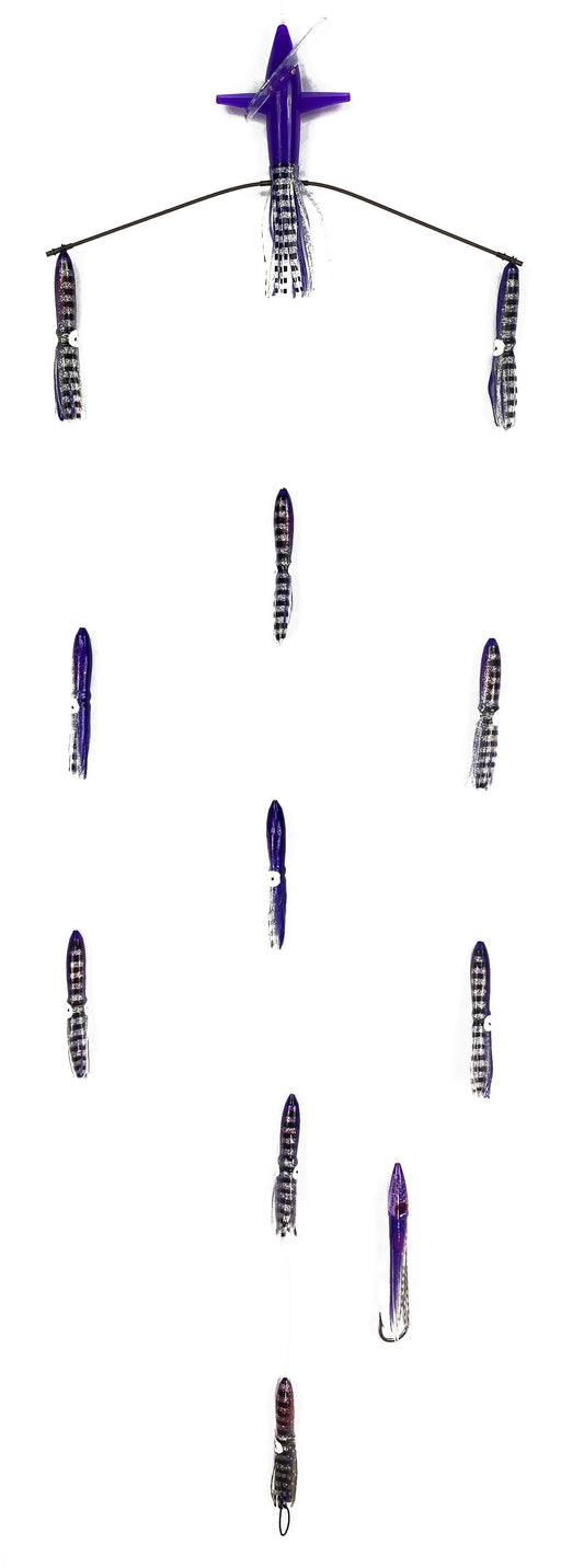 Sterling Tackle 18" Tracker Bar - 6" Bulb Squids-Lures-Sterling Tackle-Port-Purple/Black-Tackle World