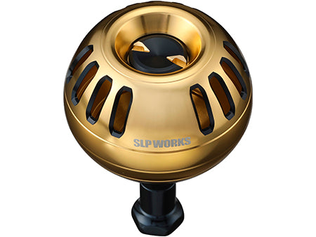 Daiwa SLP Works Aluminum Round Knob for 2025 Saltiga-Power Handles & Knobs-Daiwa-Gold/Navy-45mm-Tackle World
