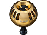 Daiwa SLP Works Aluminum Round Knob for 2025 Saltiga-Power Handles & Knobs-Daiwa-Gold/Navy-45mm-Tackle World
