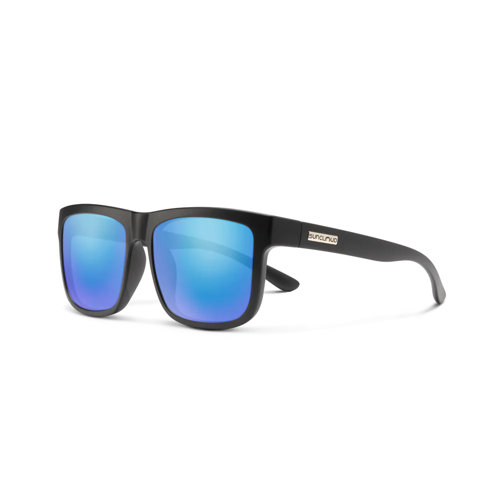 Suncloud Quiver Polarized Sunglasses-Sunglasses-Suncloud-Matte Black Frame w/ Blue Mirror-Tackle World