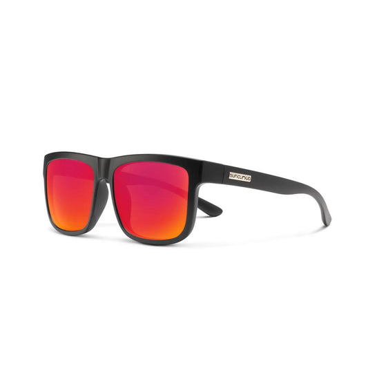 Suncloud Quiver Polarized Sunglasses-Sunglasses-Suncloud-Matte Black Frame w/ Red Mirror-Tackle World