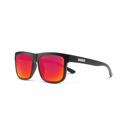 Suncloud Quiver Polarized Sunglasses-Sunglasses-Suncloud-Matte Black Frame w/ Red Mirror-Tackle World