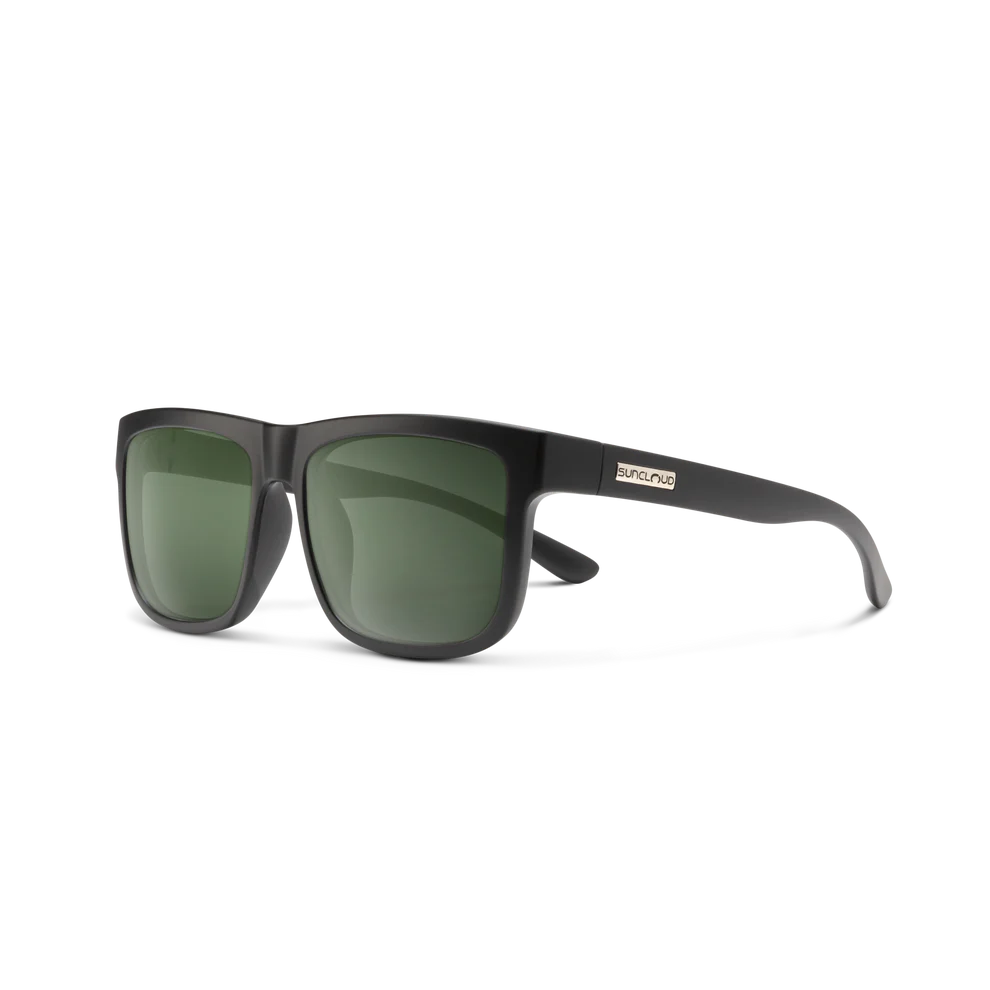 Suncloud Quiver Polarized Sunglasses-Sunglasses-Suncloud-Matte Black Frame w/ Gray Green Mirror-Tackle World