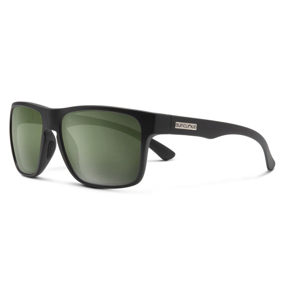 Suncloud Rambler Polarized Sunglasses-Sunglasses-Suncloud-Matte Black Frame w/ Gray Green Mirror-Tackle World