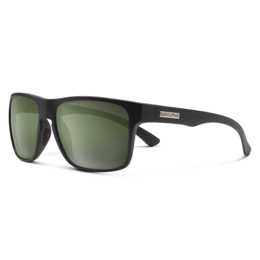 Suncloud Rambler Polarized Sunglasses-Sunglasses-Suncloud-Matte Black Frame w/ Gray Green Mirror-Tackle World