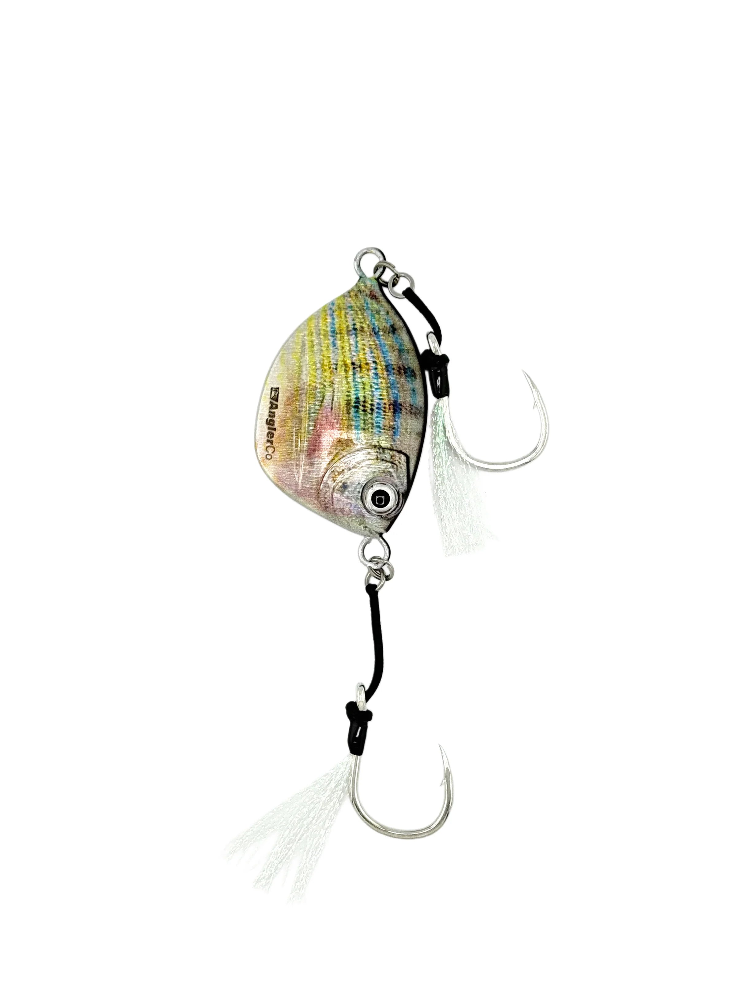 AnglerCo Imposter Slow Pitch Jigs-Lures-AnglerCo-100g-Pinfish (Silver/Striped Natural)-Tackle World