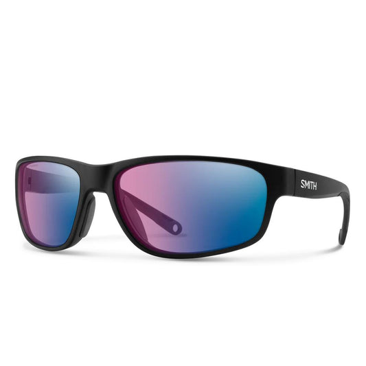 Smith Redding 2 Polarized Sunglasses-Sunglasses-Smith-Matte Black Frame w/ Rose Blue Mirror-Tackle World