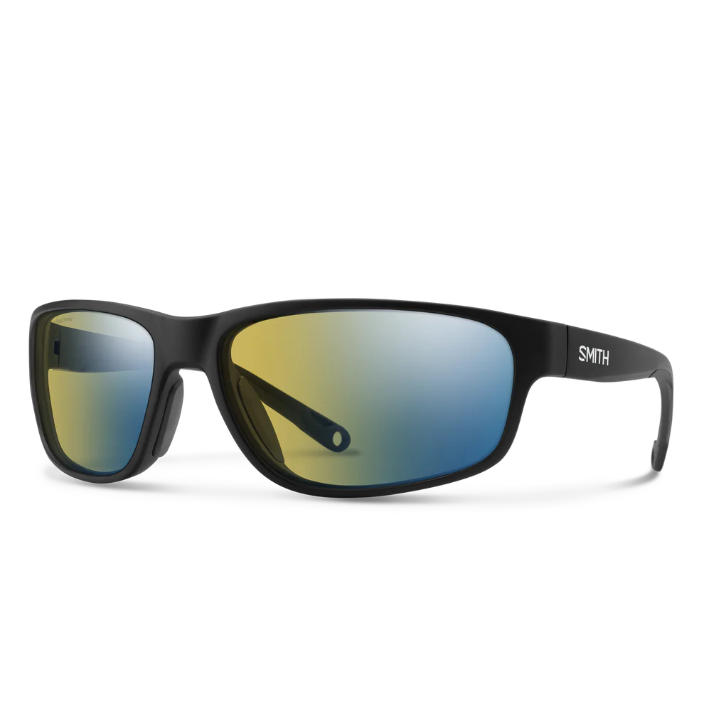Smith Redding 2 Polarized Sunglasses-Sunglasses-Smith-Matte Black Frame w/ Yellow Blue Mirror-Tackle World