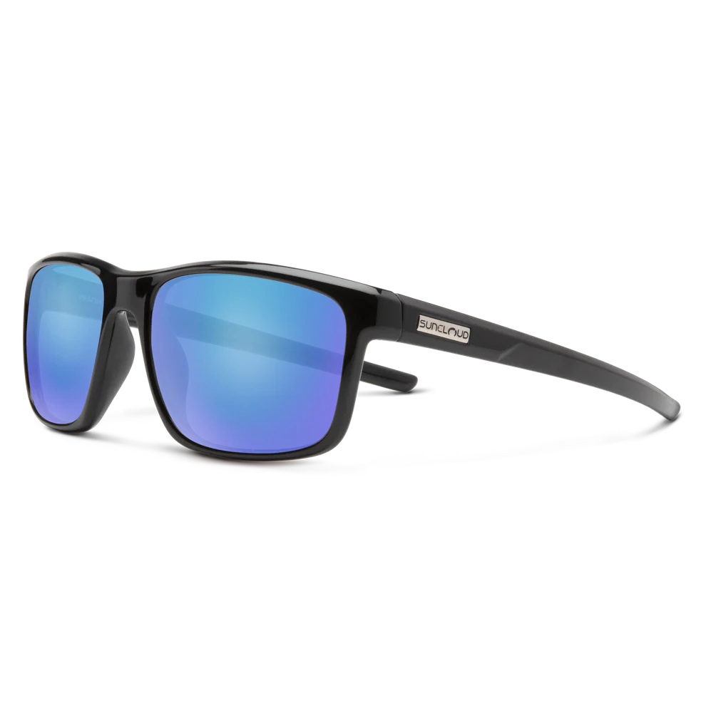 Suncloud Respek Polarized Sunglasses-Sunglasses-Suncloud-Black Frame w/ Blue Mirror-Tackle World