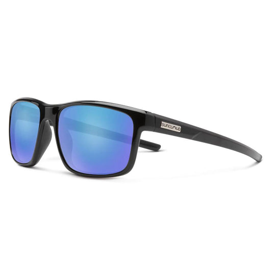 Suncloud Respek Polarized Sunglasses-Sunglasses-Suncloud-Black Frame w/ Blue Mirror-Tackle World