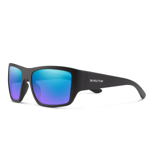 Suncloud Sculpin Polarized Sunglasses-Sunglasses-Suncloud-Matte Black Frame w/ Blue Mirror-Tackle World