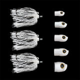 Stack Tackle Skirted Screwy Head 5/0 Jigs-Lures-Stack Tackle-White/White-Tackle World