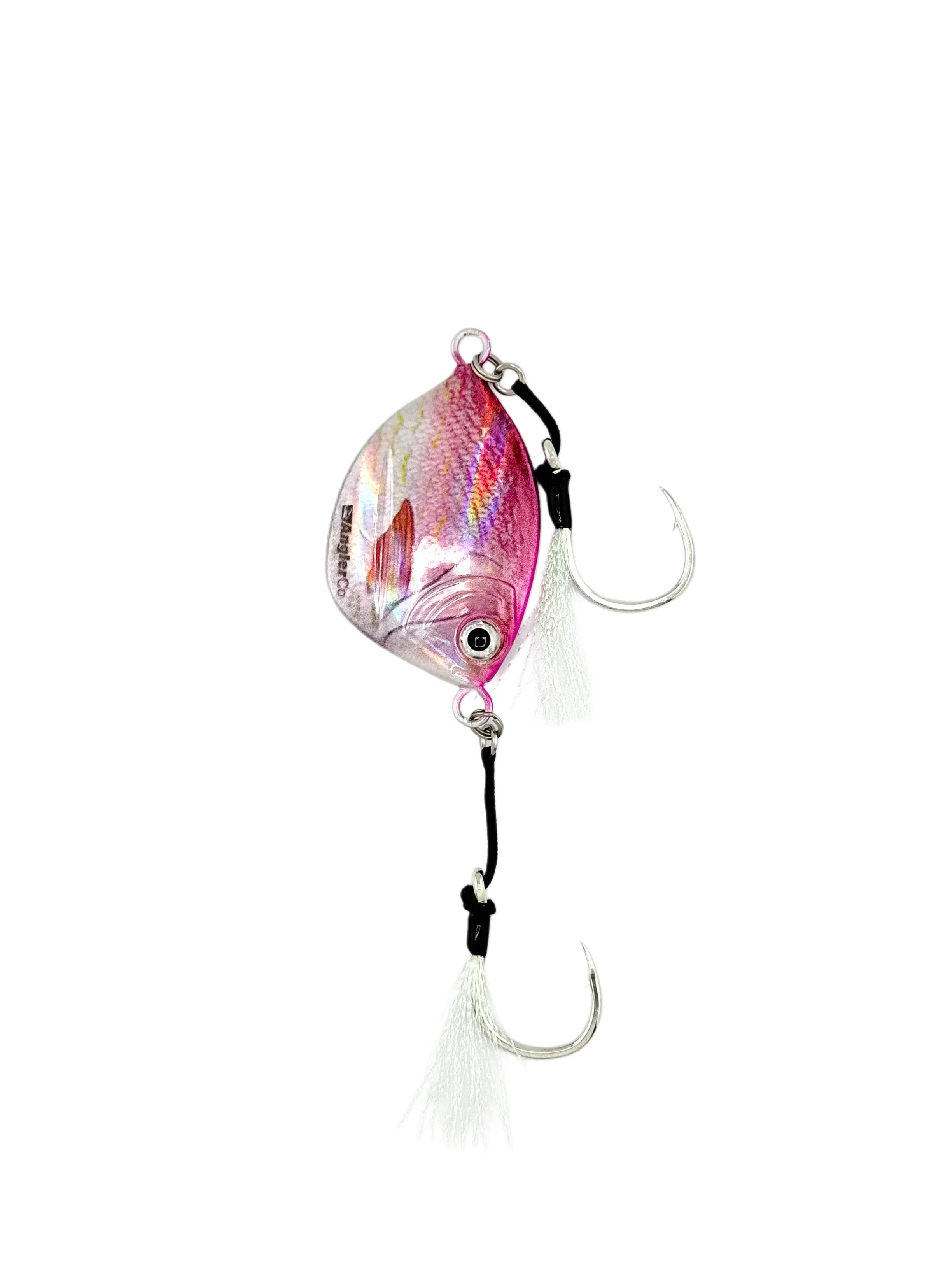 AnglerCo Imposter Slow Pitch Jigs-Lures-AnglerCo-100g-Vermillion Snapper (Red/Silver)-Tackle World
