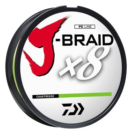 Daiwa J-Braid X8 Braided Line-Line & Leader-Daiwa-Chartreuse-10 lb / 150 m-Tackle World