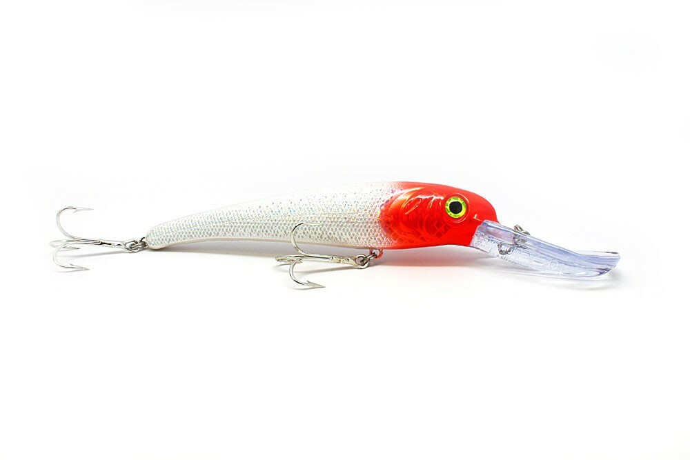 Mann's Stretch 15+, 25+, 30+ Trolling Lures - 15+ - Length: 4 5/8 -  Weight: 1/2oz / Redhead Holographic