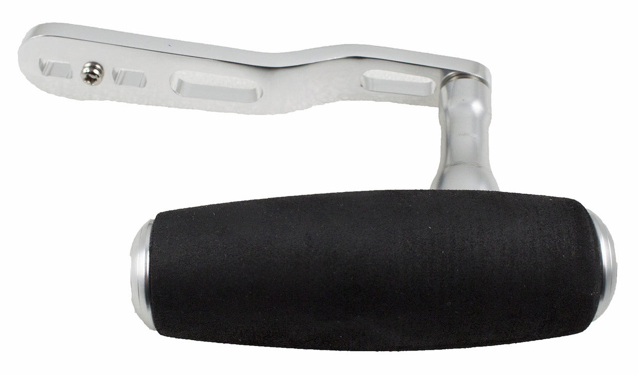 Jigging World - Power Handle for Shimano Small Baitcasting Reels - Offset  Silver Arm / EVA 39mm Ball Power Knob