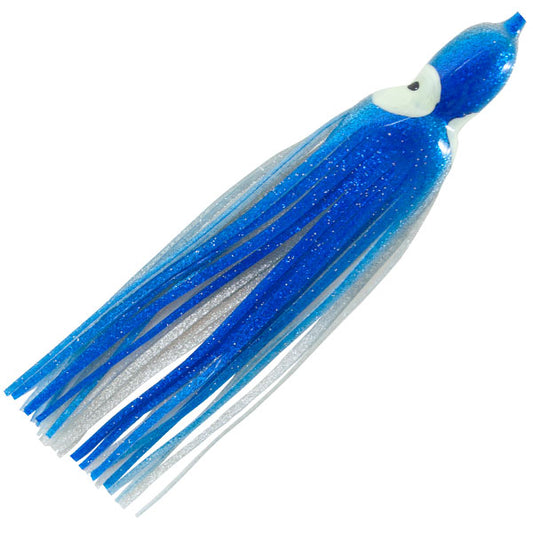 Boone Big Game Trolling Squid Skirt 4 1/4 10 Pack Blue/Silver Belly