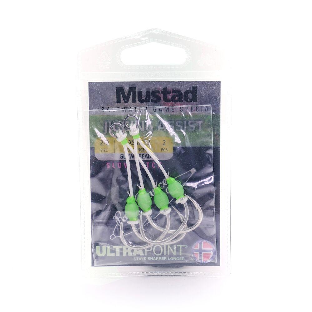 Mustad Ruthless Slow Fall Single Assist Hook Red