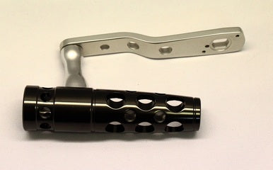 Jigging World - Avet Power Handle Arm and T-Bar for 2 Speed SX thru HXW -  Silver Arm / Black Aluminum T-Bar
