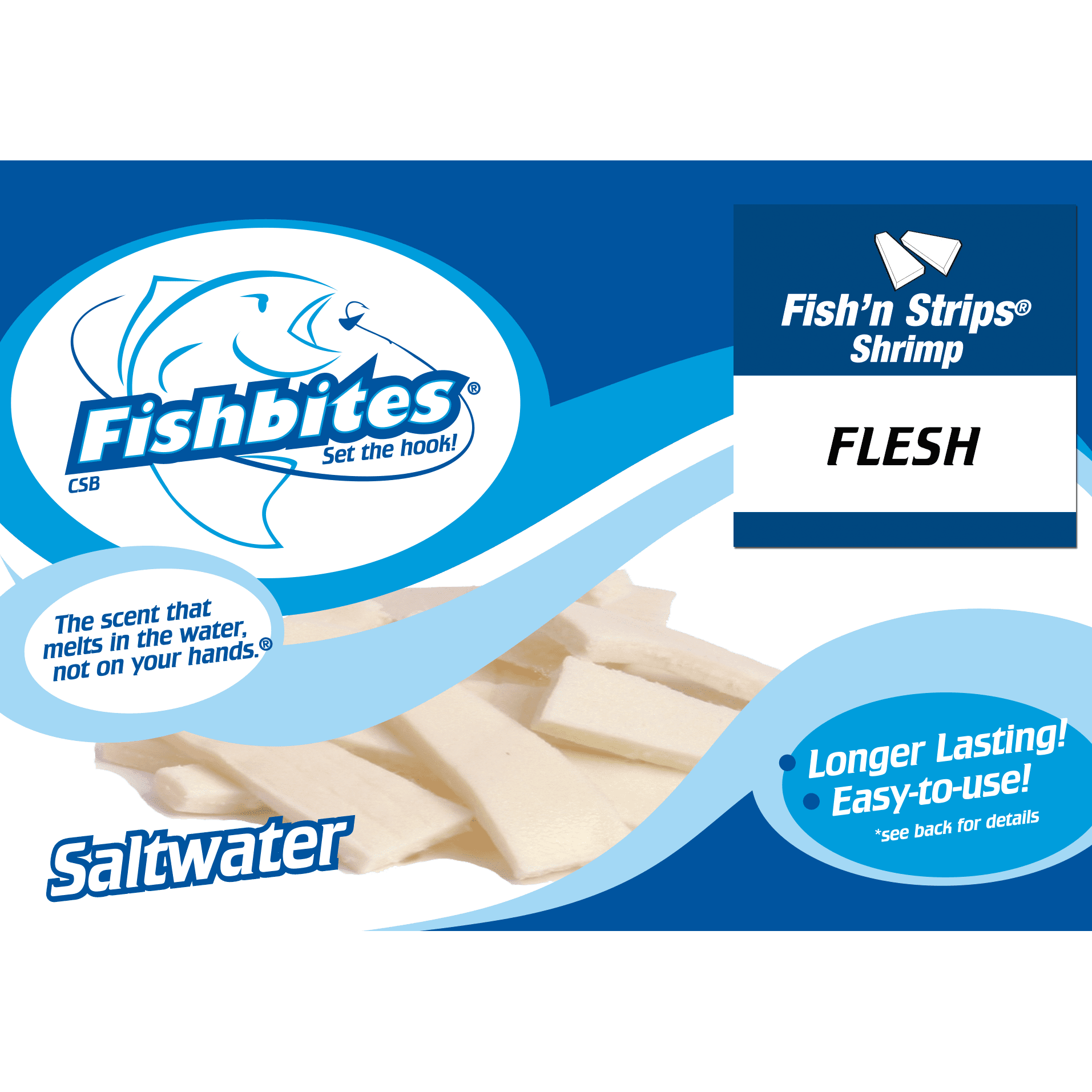 Fishbites Longer Lasting Fish'n Strips Soft Baits - Scent: Shrimp - Color:  Chartreuse