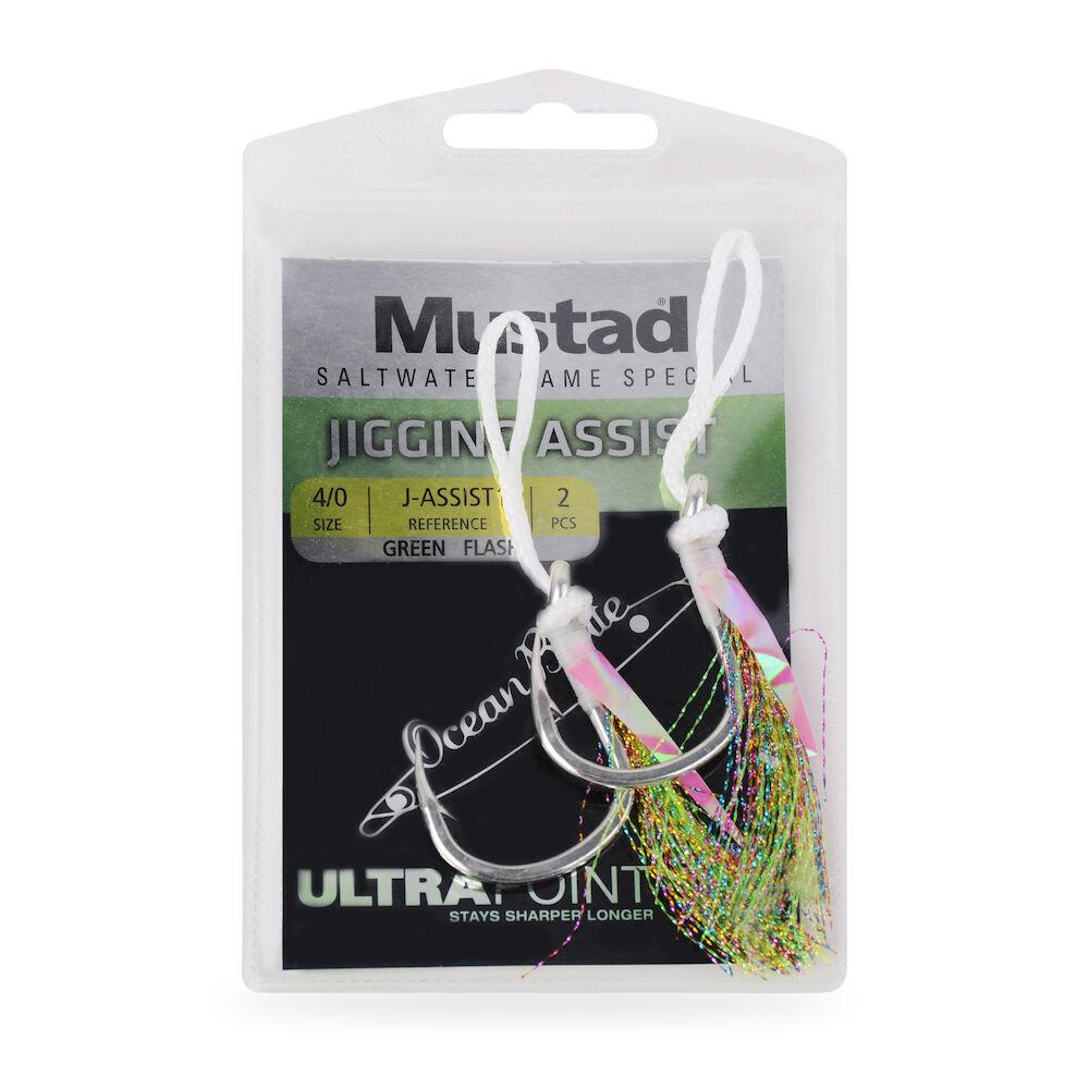 Mustad J-Assist1 Heavy Duty Jigging Assist Rig with Green Flash – Tackle  World