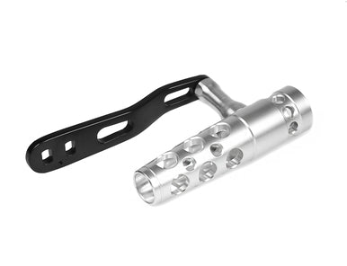 Jigging World - Power Handle for Shimano TLD 15 Lever Drag Reels - Black  Arm / Silver Aluminum T-Bar