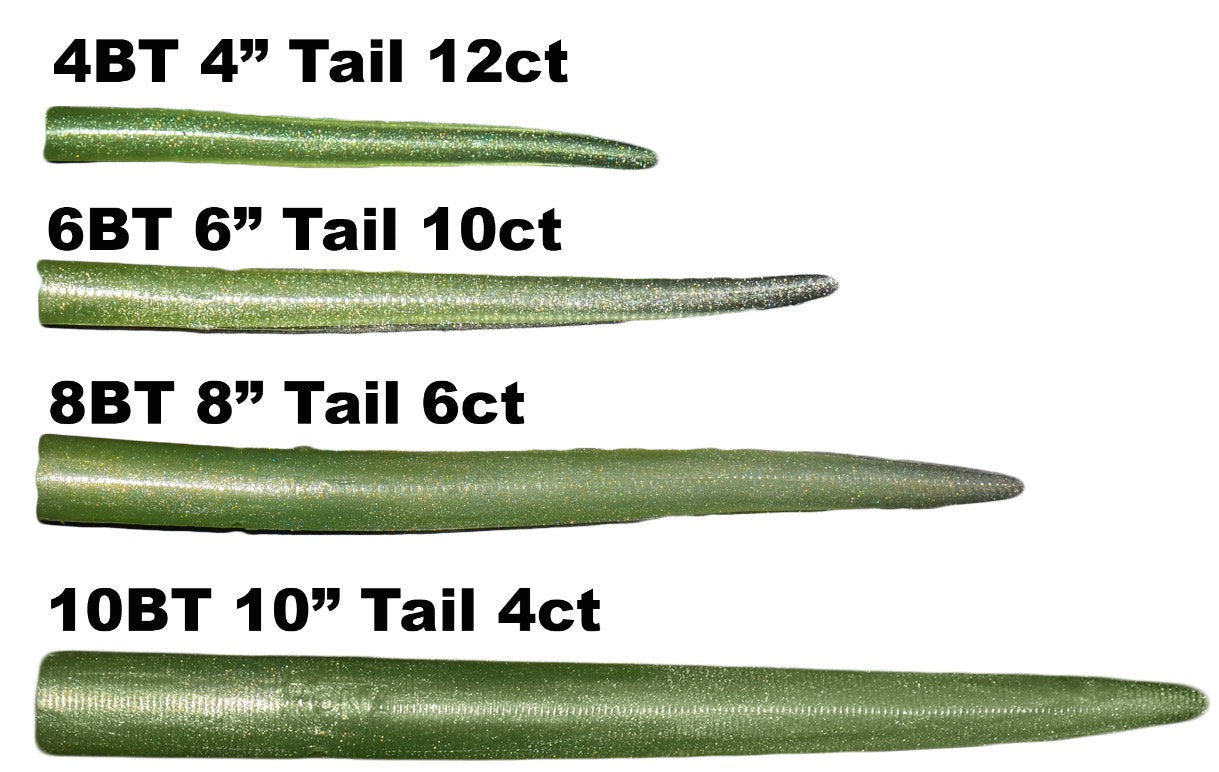 RonZ Replacement Tails - Olive Metallic / Size: 6 - Q'ty: 10pk