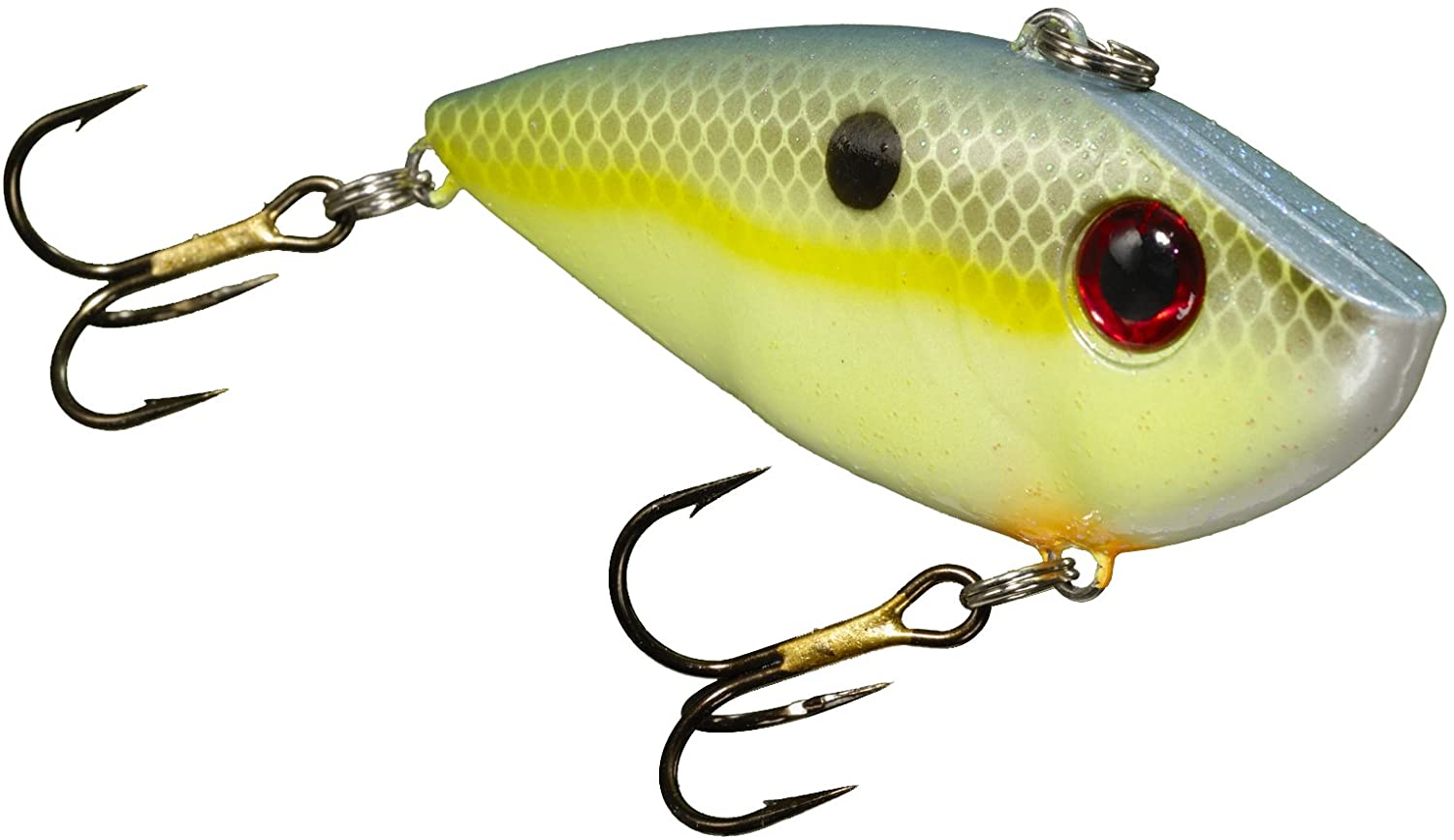 Strike King Red Eyed Shad 1/4oz Lipless Crankbaits - Chartreuse Sexy Shad