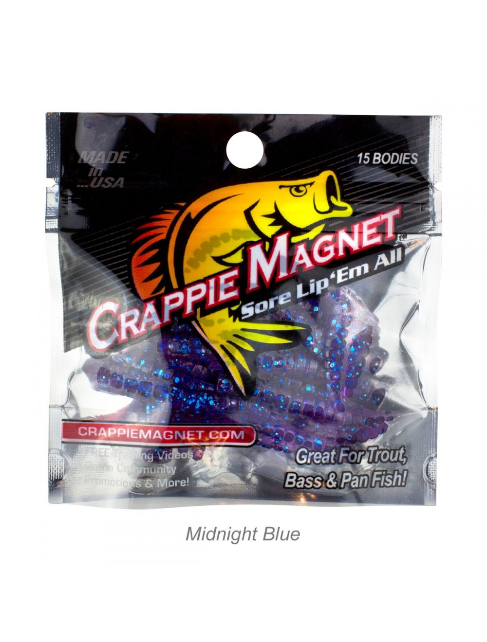 Leland Lures Crappie Magnet 15pc Body Packs - Midnight Blue