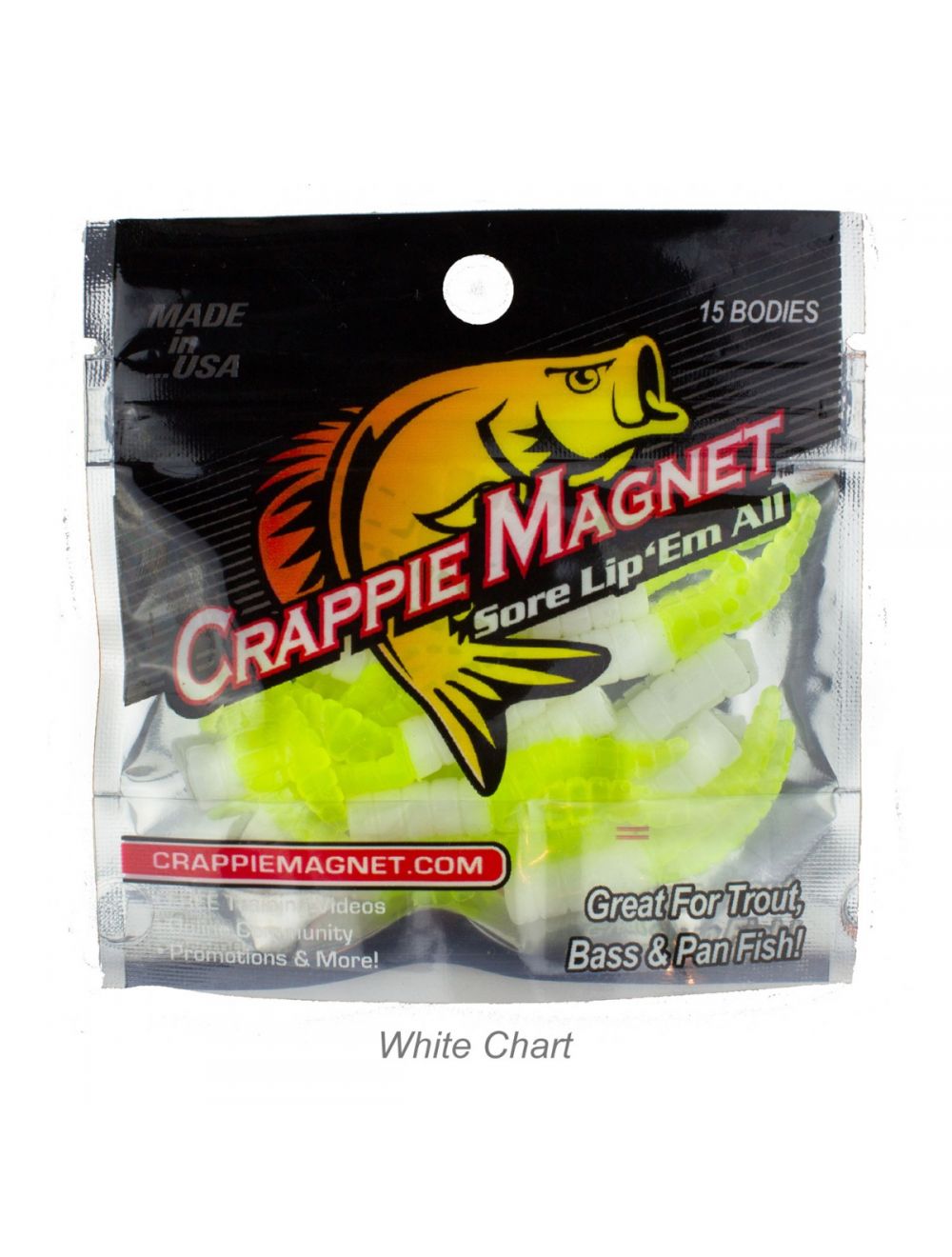 Crappie Magnet 15pc Body Pack - Glow Pop