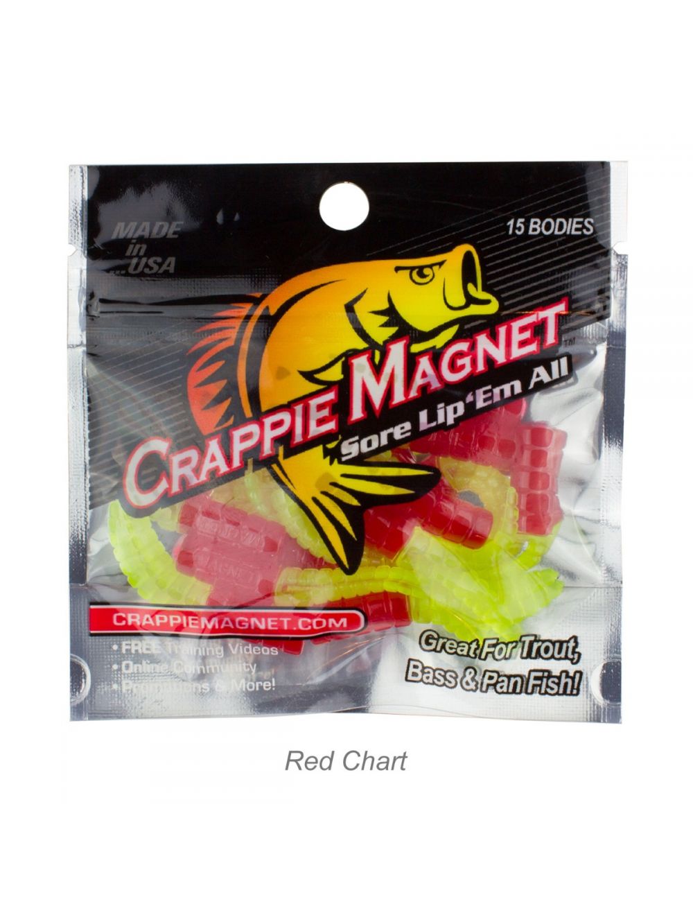 Leland Crappie Magnet Red/Chartreuse 15pk