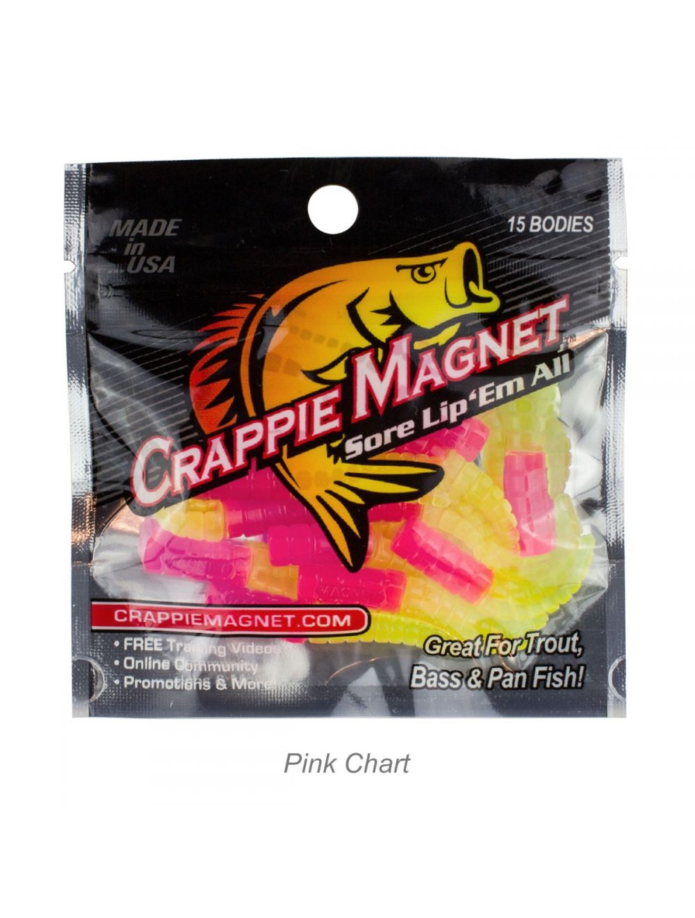 Crappie Magnet 15pc Body Pack - Glow Pop