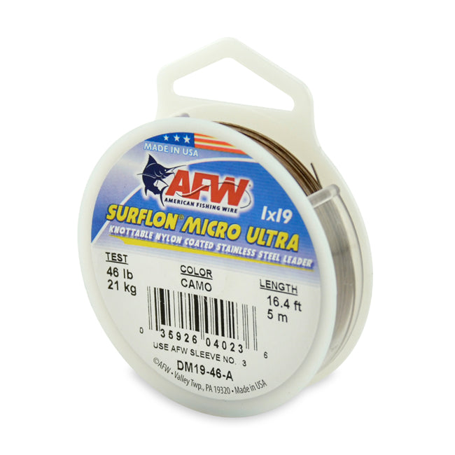 American Fishing Wire Surflon Micro Ultra Nylon Coated Stainless Steel Wire Leader