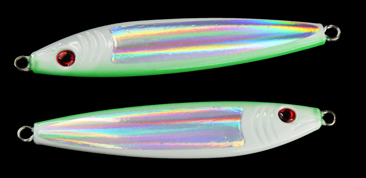 Jigging World Metallic Sardine Tuna Jigs - Green Glow / Length: 5 /  Weight: 7oz