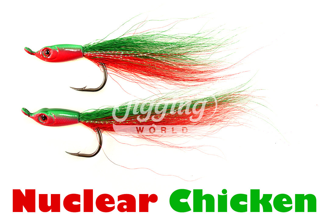 Jigging World Fluke Candy Teasers - Nuclear Chicken