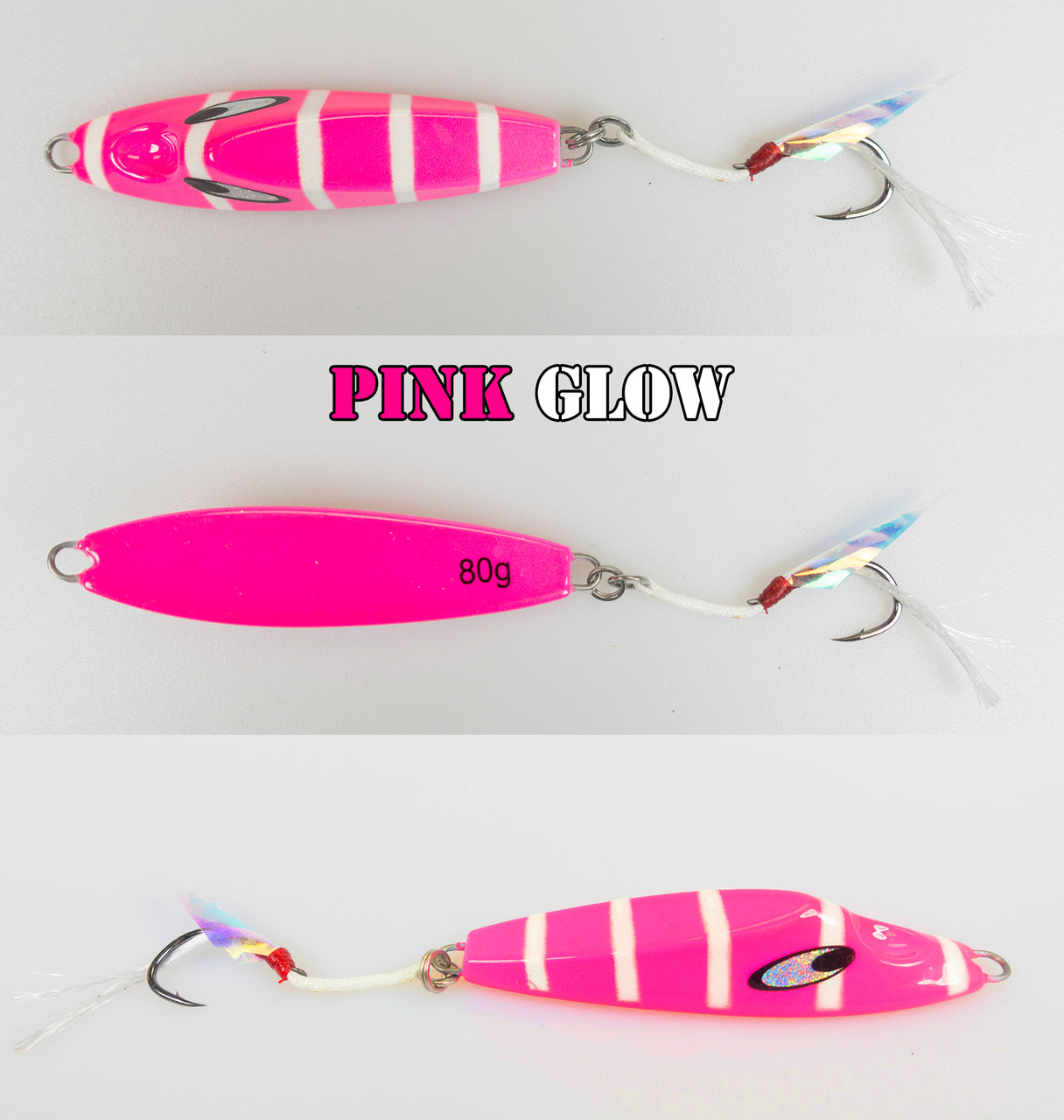 Jigging World Micro Flip Jigs - Pink/Glow / 20g / 0.7oz