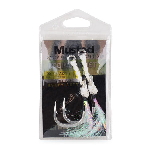 Mustad J-Assist2 Heavy Duty Jigging Assist Rig with White Flash